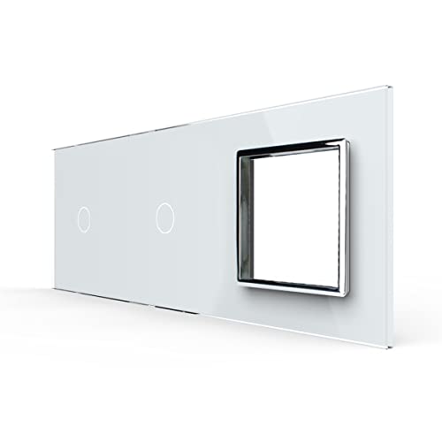 LIVOLO Glas Touch Lichtschalter Funkschalter Steckdosen Wechselschalter uvm in weiß (Nur Rahmen: VL-C7-C1/C1/SR-11) von Luxus-Time