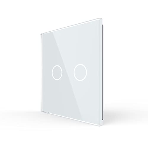 LIVOLO Glas Touch Lichtschalter Funkschalter Steckdosen Wechselschalter uvm in weiß (Nur Rahmen: VL-C7-C2-11) von Luxus-Time