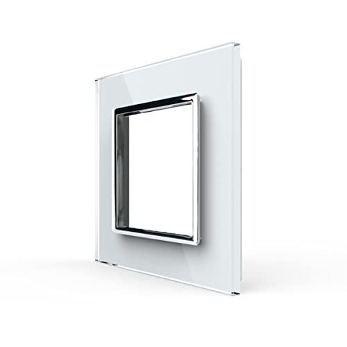 LIVOLO Glas Touch Lichtschalter Funkschalter Steckdosen Wechselschalter uvm in weiß (Nur Rahmen: VL-C7-SR-11) von Luxus-Time