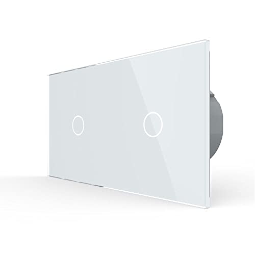 LIVOLO Lichtschalter Glas Touchscreen Doppeldimmer VL-C701D-11-VL-C701D-11 in Weiß NEU von Luxus-Time