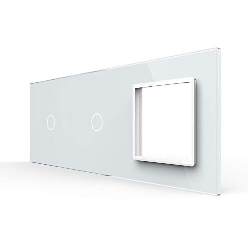 LIVOLO Nur Glasblende 3 Fach Glasrahmen Rahmen Glas VL-C7-C2/C1/SR-11-A Weiss LIVOLO Nur Glasblende 3 Fach Glasrahmen Rahmen Glas VL-C7-C2/C1/SR-11-A Weiss von Luxus-Time