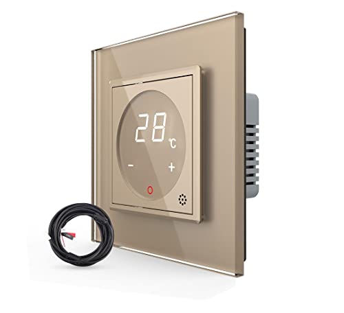 LIVOLO Raumthermostat m. EXT. Temperaturfühler Gold VL-C7-PS72-XQ001/SR-13 von Luxus-Time