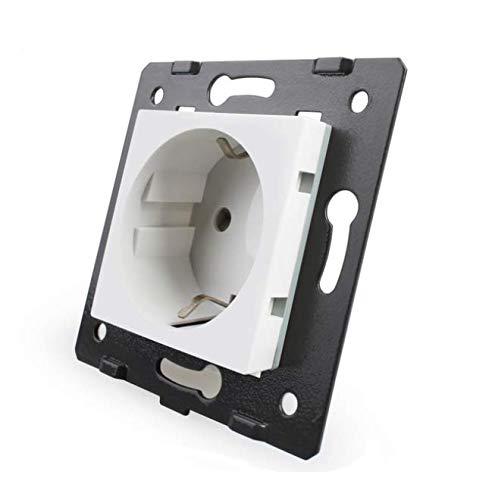 LIVOLO Steckdosen Glasrahmen Spritzwasserschutz Glasblende Weiß (Innenleben Steckdose weiß VL-C7C1EU-11) von Luxus-Time