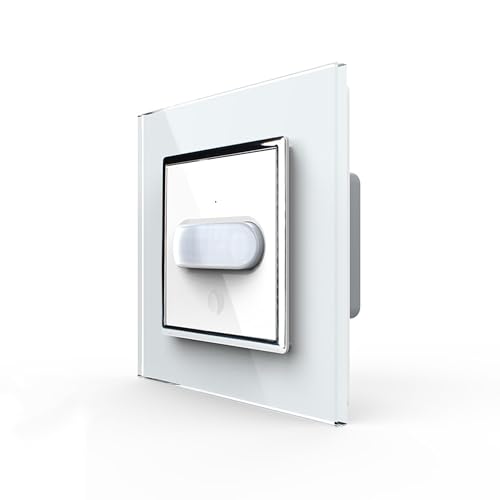 LIVOLO Touch PIR Bewegungsmelder Sensorschalter Unterputzmontage Glasrahmen Automatisch 10 Meter Sensor Temperatur Umgebung Timer VL-C7-01RG-11 Weiß von Luxus-Time