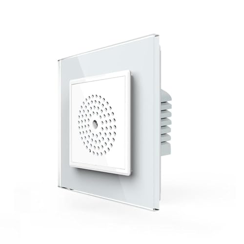 LIVOLO Touch Sensor Lichtschalter und Steckdosen Einbau USB RJ45 Bluetooth Lautsprecher Glas Wandschalter Kombinationen mehrfach Blenden Glas (Akustikschalter Geräuschsensor, 1-Fach) von Luxus-Time