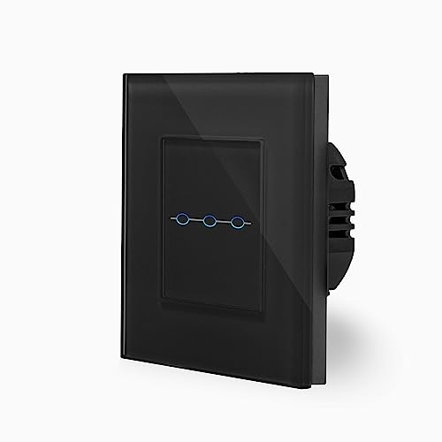 LUX dreifacher Touch Lichtschalter Ein/Aus 1-Fach im Glasrahmen in Schwarz 3-Weg Glas Berührungs Wandschalter zum Schalter einer Leuchte, Lampe Luxus-Time LUX dreifacher Touch Lichtschalter Ein/Aus 1-Fach im Glasrahmen in Schwarz 3-Weg Glas Berührungs Wandschalter zum Schalter einer Leuchte, Lampe Luxus-Time von Luxus-Time