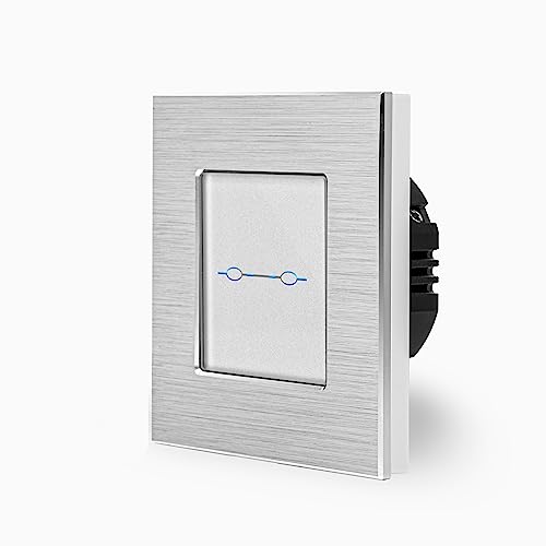 LUX zweifacher Touch Dimmer Lichtschalter Ein/Aus 1-Fach im Aluminiumrahmen in weiß 2-Weg Glas Berührungs Serienlichtschalter Wandschalter zum dimmen zweier Leuchten, Lampen Luxus-Time LUX zweifacher Touch Dimmer Lichtschalter Ein/Aus 1-Fach im Aluminiumrahmen in weiß 2-Weg Glas Berührungs Serienlichtschalter Wandschalter zum dimmen zweier Leuchten, Lampen Luxus-Time von Luxus-Time