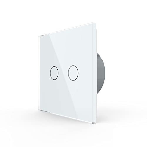 Livolo Funk ROLLADENSCHALTER Funkschalter VL-C702WR-11 Touch Weiß Lichtschalter Jalousie Schalter Fernbedienung App (LIVOLO Funk-Rollladenschalter Weiß VL-C702WR-11) von Luxus-Time