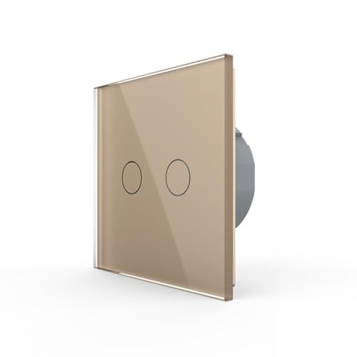 Livolo Wechselschalter Funkschalter Touch Gold Glas 2 Weg VL-C702SR-13 von Luxus-Time