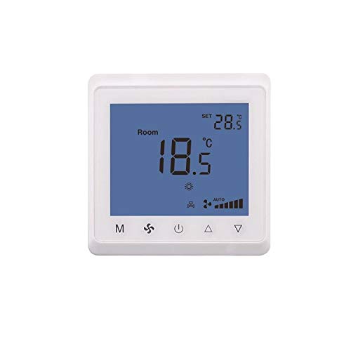 Luxus-Time Digitales Raumthermostat für Heizen und Kühlen in Weiß – Touchscreen, Einstellbereich 5-35°C, für Einbau in Unterputzdosen T905 Heizung Klimaanlage Heizlüfter von Luxus-Time