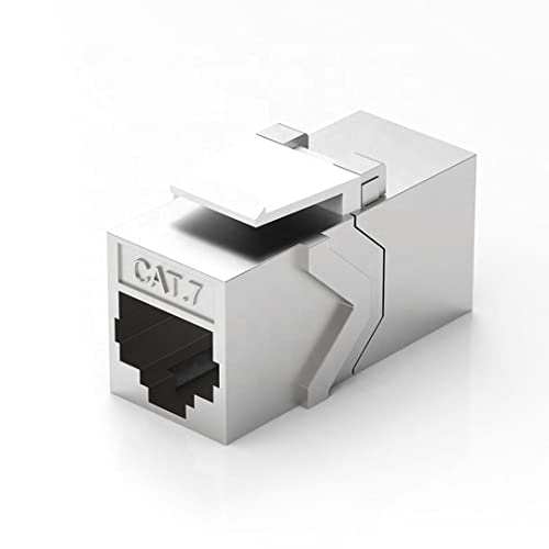 Luxus-Time SET CAT7 RJ45 Kupplung LAN Verbinder Ethernet Kabel Patchkabel Netzwerkkabel Adapter Kabelverbinder Buchse geschirmt DSL coupler Schwarz Modular Doppelbuchse (1) von Luxus-Time