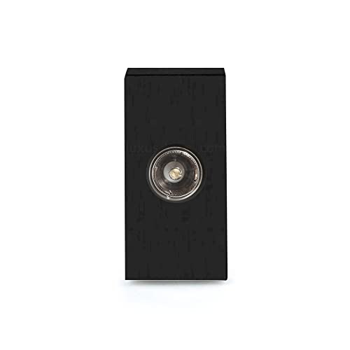 Luxus-Time Touch Aluminium Glas Lichtschalter Steckdosen USB HDMI Schwarz POINT Modul Touchlichtschalter (Modul: TV 1/2 Schwarz) von Luxus-Time