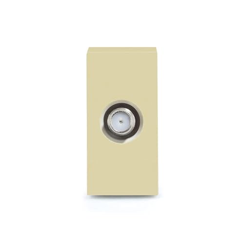 Luxus-Time Touch Lichtschalter Wandschalter LUX SERIE Glas Sensor Schalter Wechselschalter Schuko Steckdosen USB Cat Weiß Schwarz Gold (Modul: 1/2 SAT, Gold) von Luxus-Time