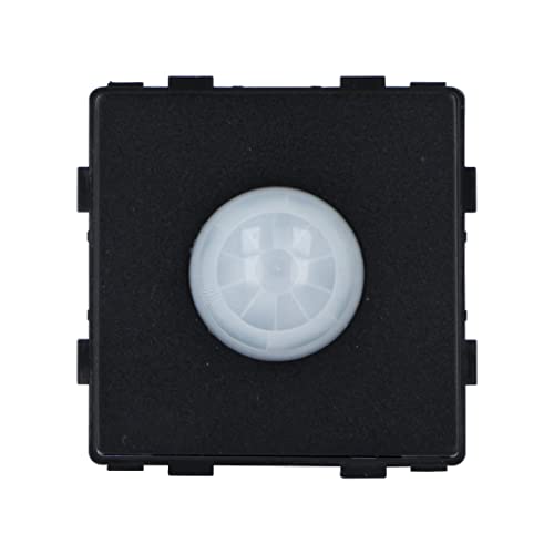 Luxus-Time Touch Lichtschalter Wandschalter POINT SERIE Glas Sensor Schalter Wechselschalter Schuko Steckdosen USB Grau Weiß Schwarz Gold (Modul: Bewegungsmelder, Schwarz) von Luxus-Time