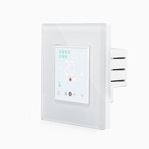 Luxus-Time WiFi Raumthermostat Heizungsthermostat Rahmen EXT. Sensor Thermostat Fußbodenheizung programmierbar Tuya App Alexa Google HTWI Weiß im Glasrahmen LXT-HTWI-BG1-11 Luxus-Time WiFi Raumthermostat Heizungsthermostat Rahmen EXT. Sensor Thermostat Fußbodenheizung programmierbar Tuya App Alexa Google HTWI Weiß im Glasrahmen LXT-HTWI-BG1-11 von Luxus-Time