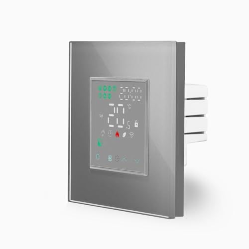 Luxus-Time WiFi Raumthermostat für Fußbodenheizung Heizungsthermostat im Glasrahmen Thermostat mit EXT. Sensor programmierbar W-LAN Tuya App Alexa Google Sprachsteuerung HTWI Glas Grau Luxus-Time WiFi Raumthermostat für Fußbodenheizung Heizungsthermostat im Glasrahmen Thermostat mit EXT. Sensor programmierbar W-LAN Tuya App Alexa Google Sprachsteuerung HTWI Glas Grau von Luxus-Time