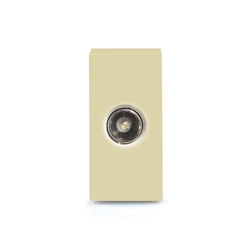 Luxus-Time Wippschalter Lichtschalter Steckdosen mit Aluminium Rahmen Unterputzdose UP Schuko Wipp Wandschalter Einbau Kippschalter Gold (Modul: 1/2 TV) von Luxus-Time