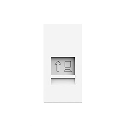 Tischsteckdose Einbausteckdose 3 Fach einsatz Tisch Dose versenkbar optional mit Livolo Einsätzen zum selber bestücken Schreibtisch Werkbank Büro (Innenleben Patch RJ45 VL-Netzwerk-11 (1/2)) von Luxus-Time