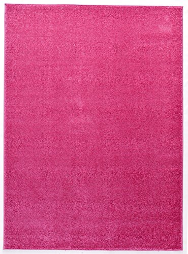 Luxus Hochwertiger einfarbiger Teppich Modern Größen Rosa (200x290) von Luxus