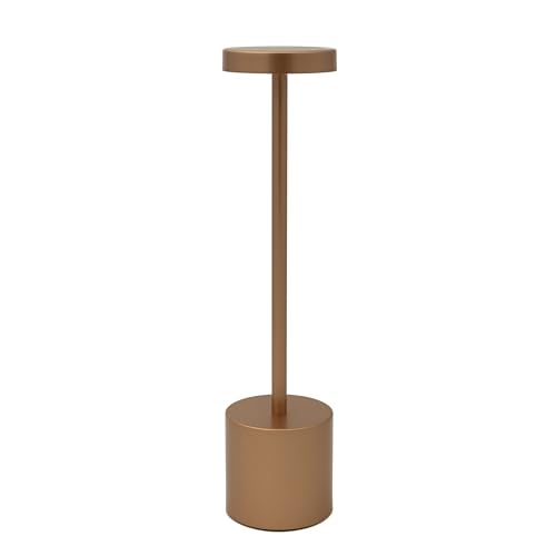 Luxus - Tischlampe Touch - Emilie - Rosé - Los - H34 x Ø8 - Terrassenlampe - Schreibtischlampe - LED - Wiederaufladbar - Dimmbar - Kabellos - Tischlampe für innen und außen von Luxus