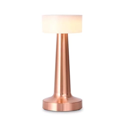 Luxus europe - Tischlampe Touch - Isabel - Rosé - H21 x Ø9 - Terrassenlampe - Schreibtischlampe - LED - Wiederaufladbar - Dimmbar - Kabellos - Batteriebetrieben - Tischlampe für innen und außen von Luxus