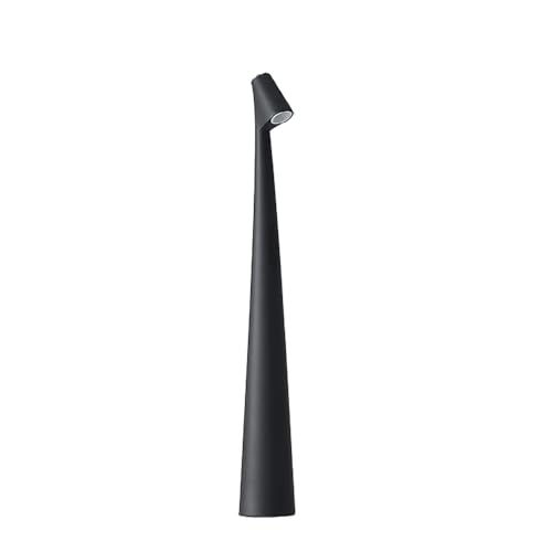 LUXUS - Tischleuchte Touch Deluxe - Madelief - Schwarz - H35 x Ø5 - Terrassenlampe - Schreibtischlampe - LED - Wiederaufladbar - Dimmbar - Kabellos - Batteriebetrieben - Tischlampe für innen und außen von Luxus