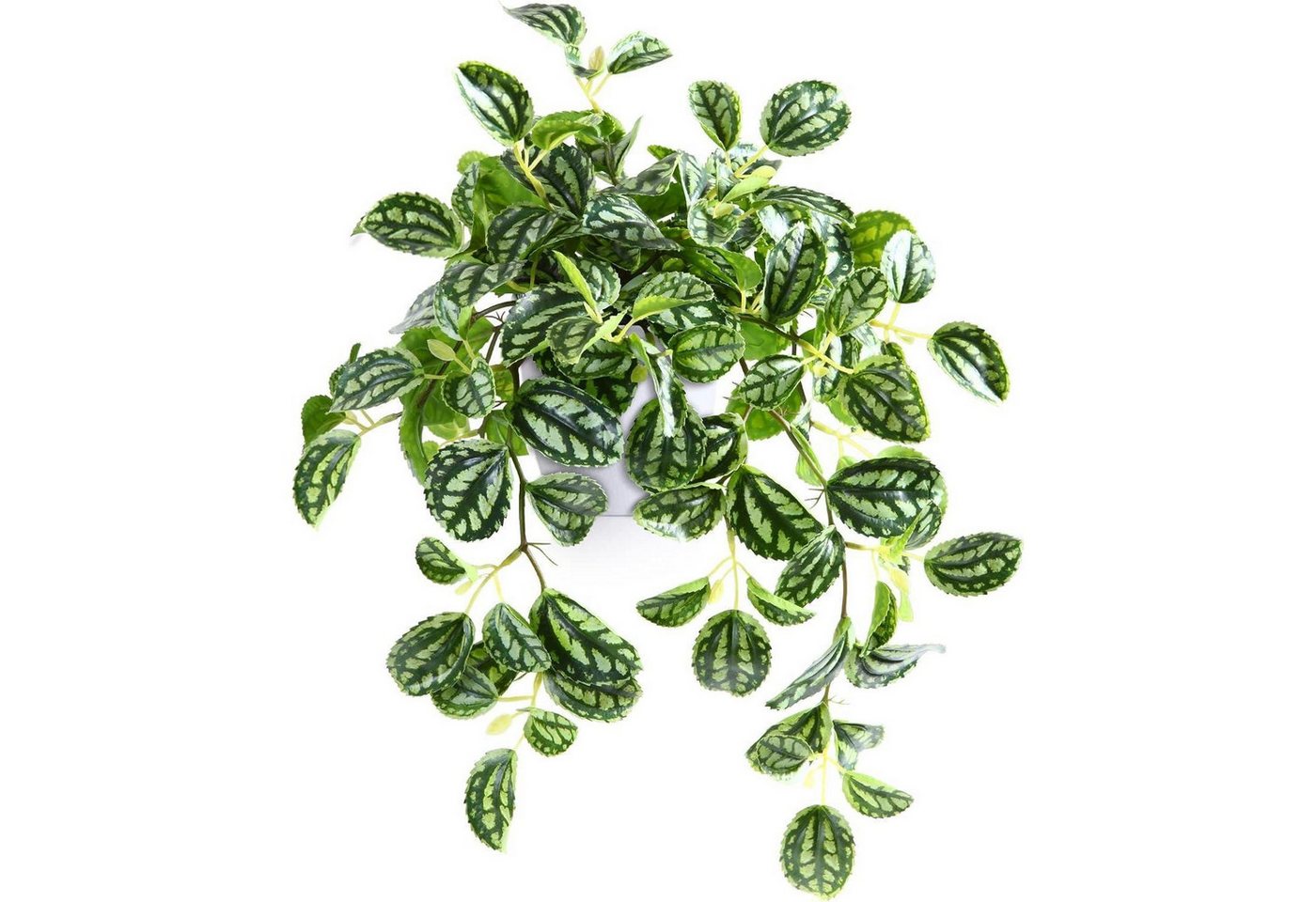 Künstliche Zimmerpflanze Kunstpflanze 38cm Deko Wohnzimmer Balkon Tischdeko 1 Stück dunkelgrün, LuxusKollektion von LuxusKollektion