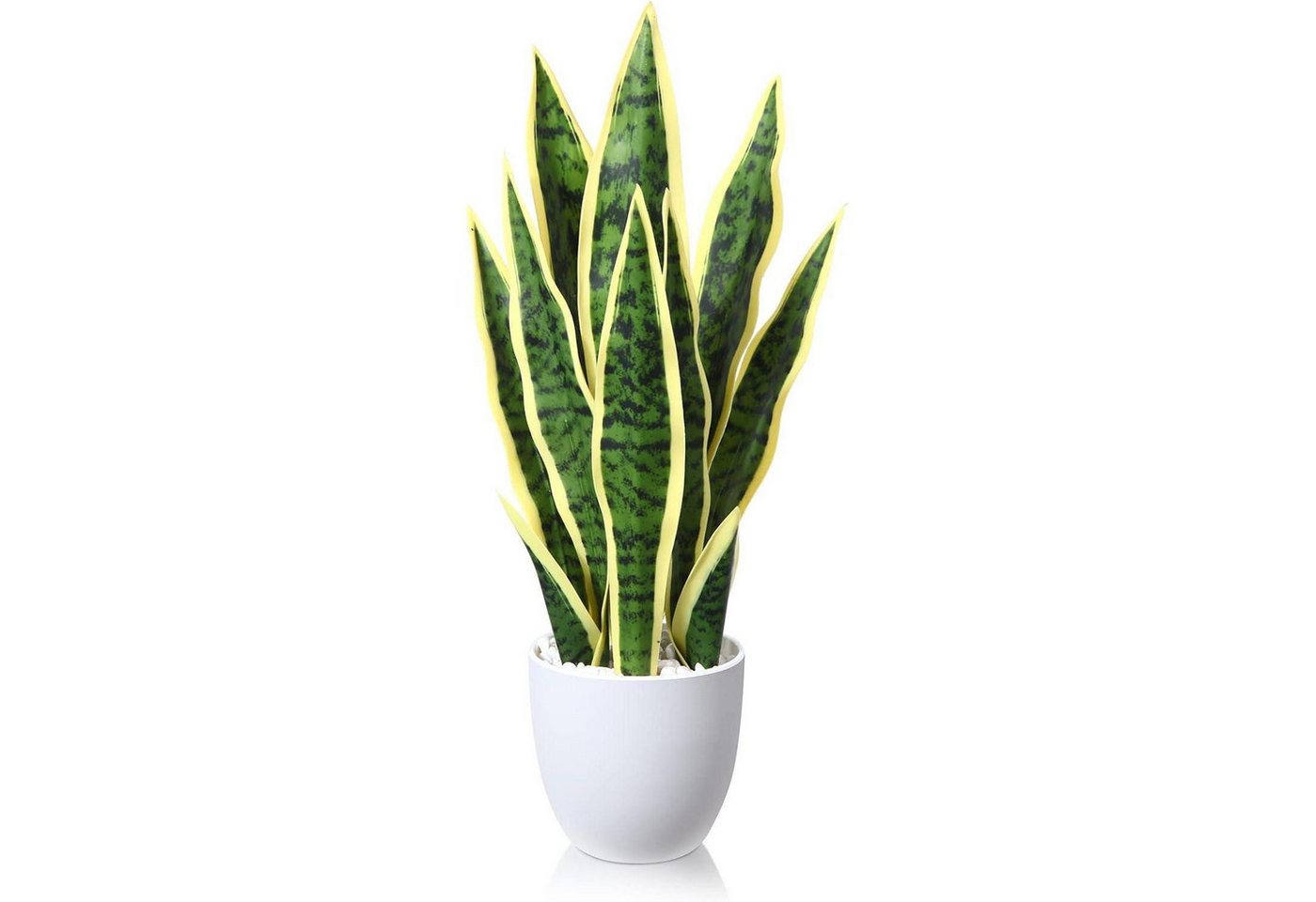 Künstliche Zimmerpflanze Kunstpflanze 40cm Topf Indoor Wohnzimmer 1 Stück sansevieria, LuxusKollektion von LuxusKollektion