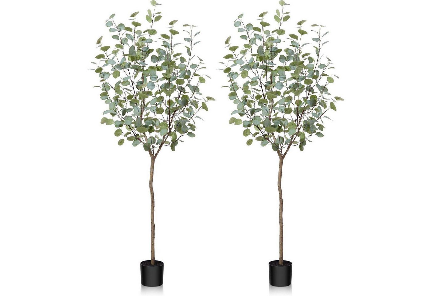 Kunstbaum Künstliche Pflanze Eukalyptus Topf Drinnen Draußen 2 150 cm, LuxusKollektion von LuxusKollektion