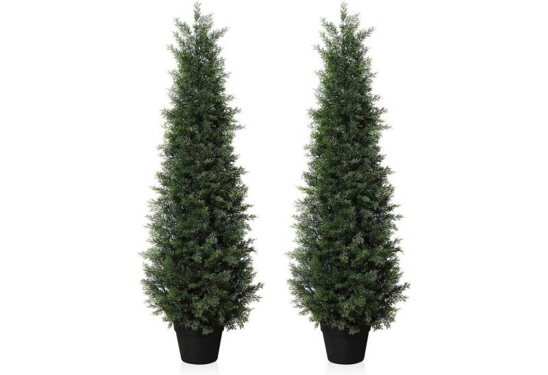 Kunstbaum Kunstpflanze Zeder Konifere Künstlich Topf Outdoor UV 2 120 cm, LuxusKollektion von LuxusKollektion