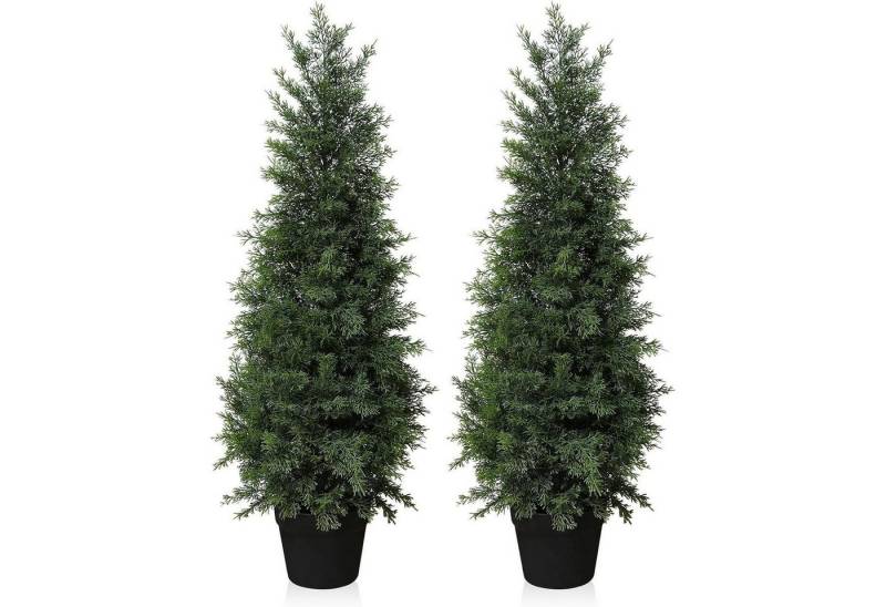 Kunstbaum Kunstpflanze Zeder Konifere Topf Outdoor UV 2 90 cm, LuxusKollektion von LuxusKollektion
