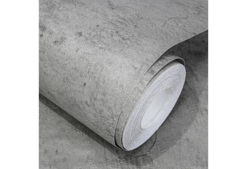 WADILE 3D-Tapete Betontapete Zement 3D Matt Strukturiert 40x900 cm Selbstklebend von WADILE