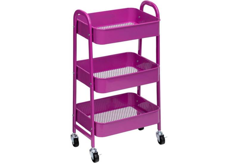 LuxusKollektion Ablagetisch Aufbewahrungswagen Metall 3-Etagen Rollwagen Servierwagen Räder von LuxusKollektion