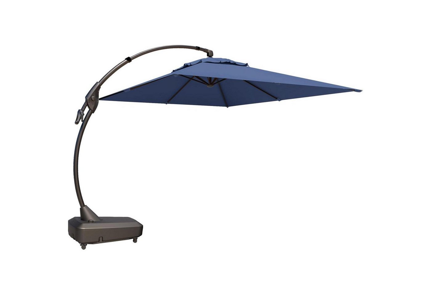 LuxusKollektion Ampelschirm Sonnenschirm Offset Schirmständer Kurbel UV Blau Rechteck 2.7M*3.6M von LuxusKollektion
