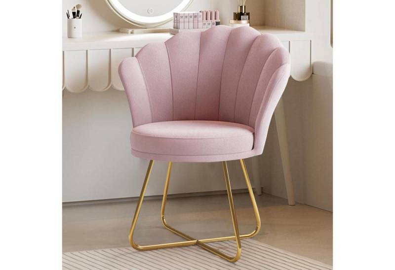 LuxusKollektion Armlehnstuhl Polstersessel Samt Blütenblatt Metallbeine 150KG Rosa LuxusKollektion Armlehnstuhl Polstersessel Samt Blütenblatt Metallbeine 150KG Rosa von LuxusKollektion