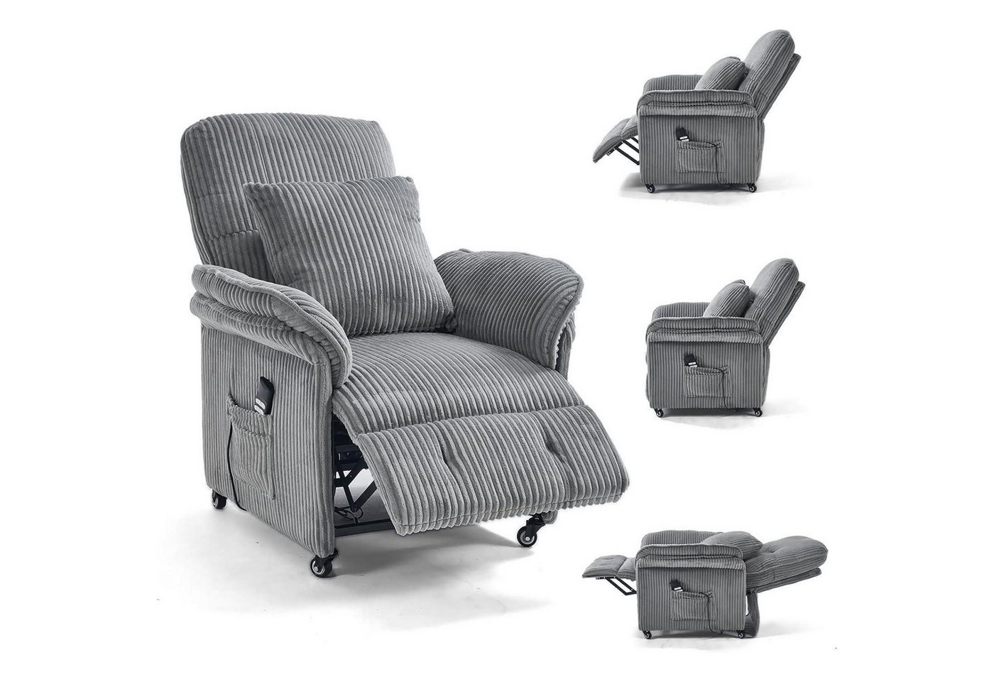 LuxusKollektion Armlehnstuhl Relaxsessel elektrisch 2 Motoren Liegefunktion Fußstütze Hellgrau LuxusKollektion Armlehnstuhl Relaxsessel elektrisch 2 Motoren Liegefunktion Fußstütze Hellgrau von LuxusKollektion
