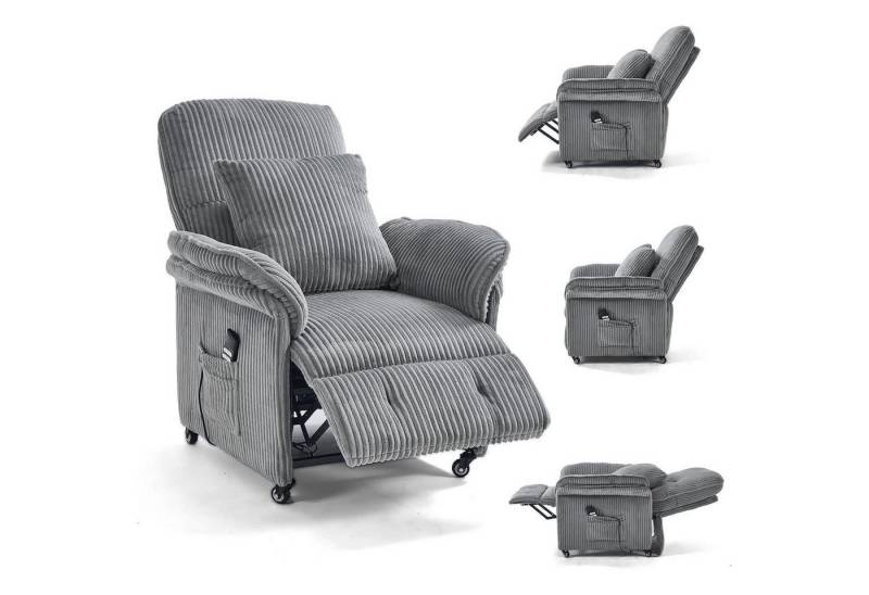 LuxusKollektion Armlehnstuhl Relaxsessel elektrisch 2 Motoren Liegefunktion Fußstütze Hellgrau LuxusKollektion Armlehnstuhl Relaxsessel elektrisch 2 Motoren Liegefunktion Fußstütze Hellgrau von LuxusKollektion