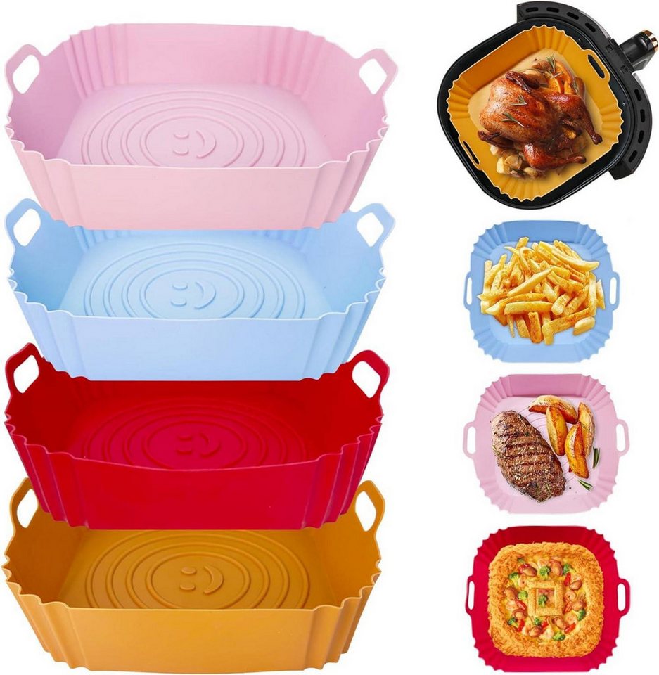 LuxusKollektion Back-Set 4er Set Silikonform für Heißluftfritteuse Airfryer Zubehör Pot Liners LuxusKollektion Back-Set 4er Set Silikonform für Heißluftfritteuse Airfryer Zubehör Pot Liners von LuxusKollektion