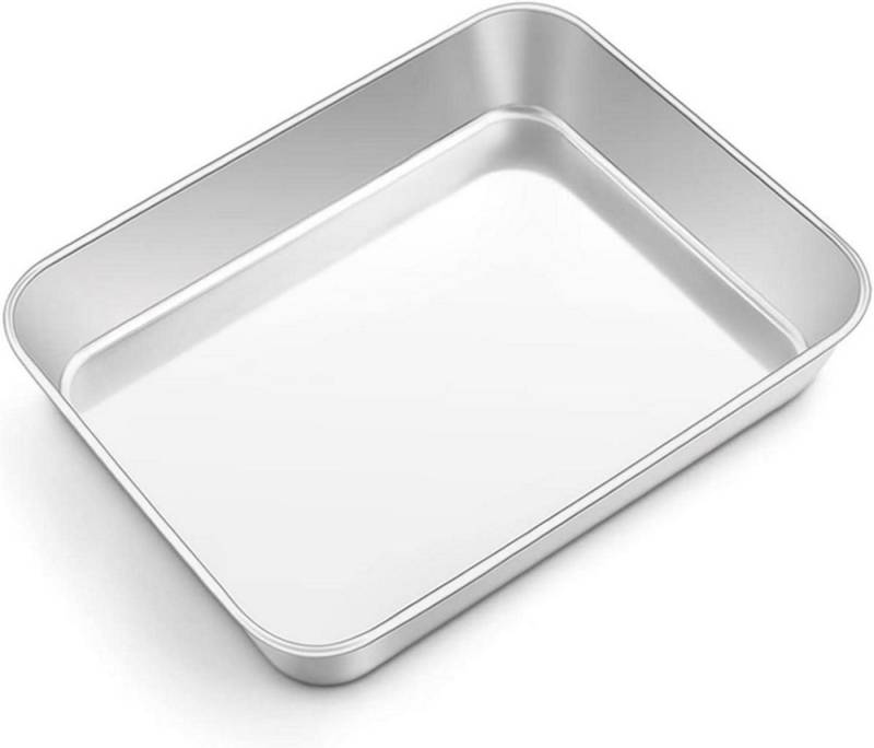 LuxusKollektion Back-Set Backblech 23,8x18x5cm Edelstahl Kleine Rechteckig Auflaufform von LuxusKollektion