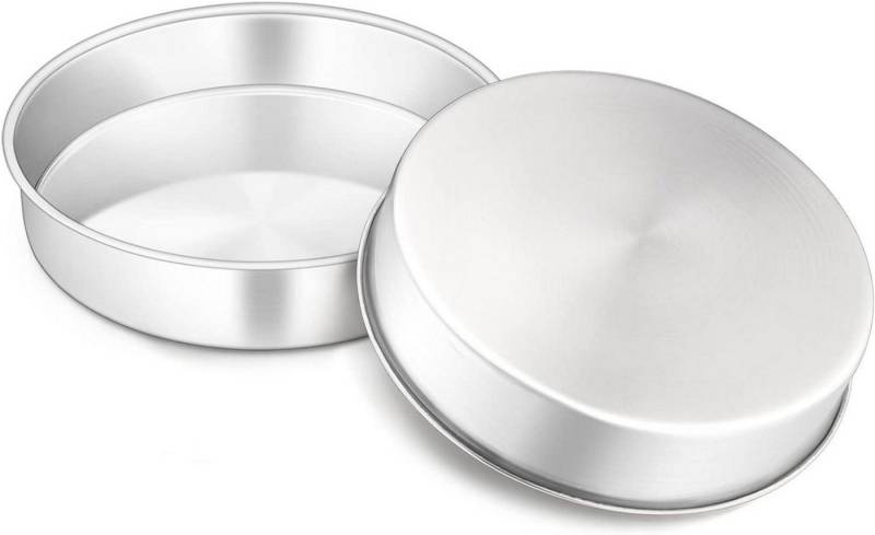 LuxusKollektion Back-Set Backform 2er Set Edelstahl Rund 20cm Kuchenform Kuchenbackform von LuxusKollektion