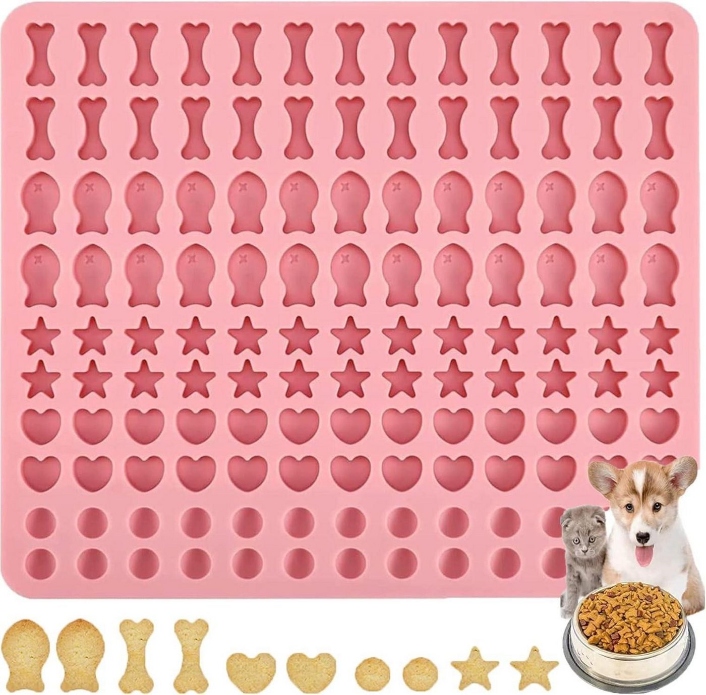 LuxusKollektion Back-Set Backmatte Hundekekse Silikon 130 Gitter DIY Backform 5 Formen von LuxusKollektion