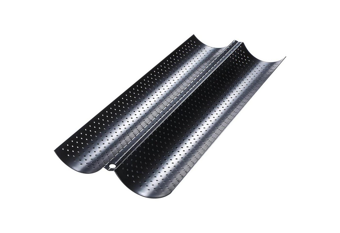 LuxusKollektion Back-Set Baguette Backform Backblech Antihaft 2 Mulden Schwarz-2 Mulden von LuxusKollektion