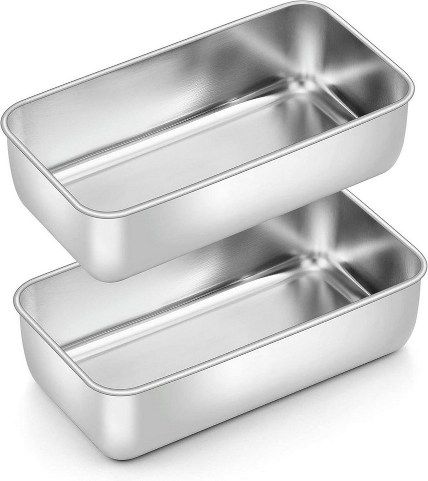 LuxusKollektion Back-Set Brotbackform Kastenform 2er Set Edelstahl 23,5x12,6x6cm für Kuchen LuxusKollektion Back-Set Brotbackform Kastenform 2er Set Edelstahl 23,5x12,6x6cm für Kuchen von LuxusKollektion