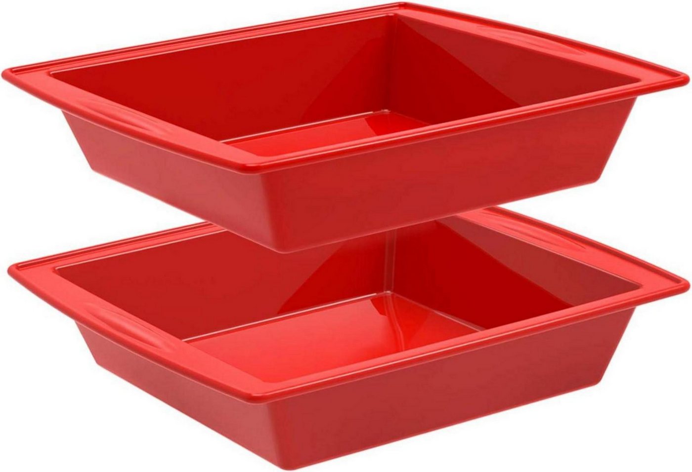 LuxusKollektion Back-Set Brownie Backform Silikon 20 cm 2er Set Eckig Antihaft Silikonformen von LuxusKollektion
