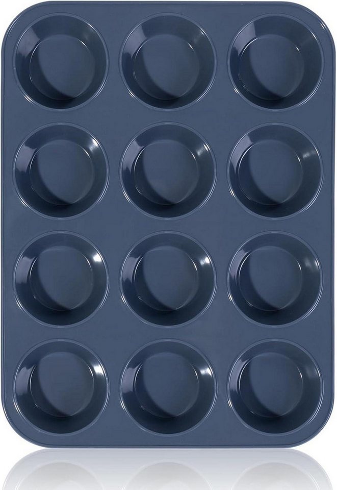 LuxusKollektion Back-Set Große Silikon Muffinform 12 Muffins Antihaft Backblech 33 x 25 x 3 cm von LuxusKollektion
