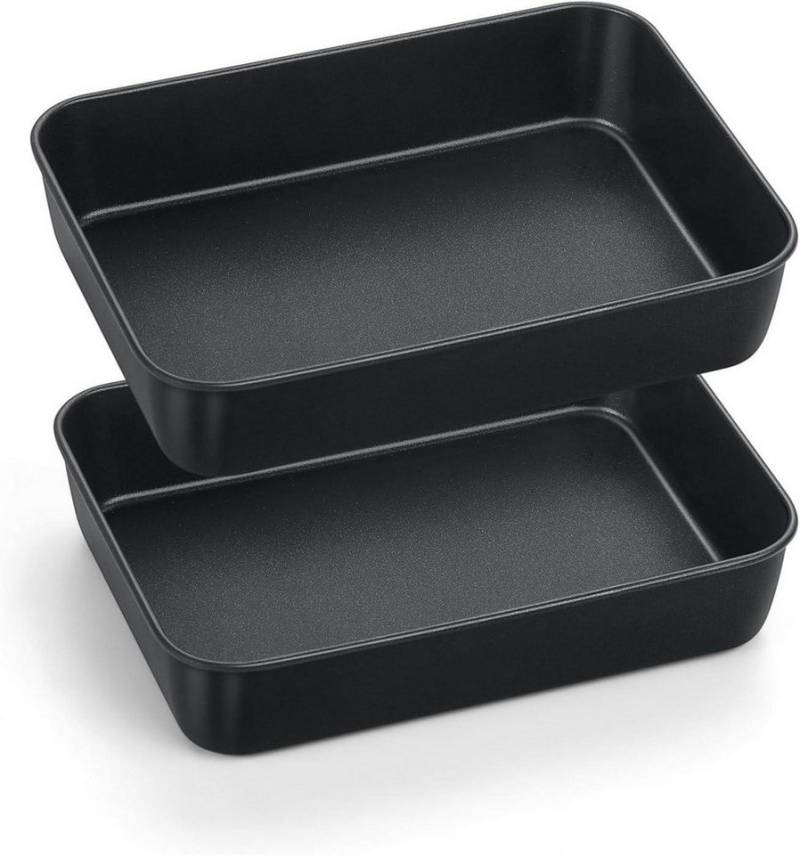 LuxusKollektion Back-Set Mini Backblech Set 2er Antihaft Edelstahl Auflaufform 23,8x18x5cm von LuxusKollektion