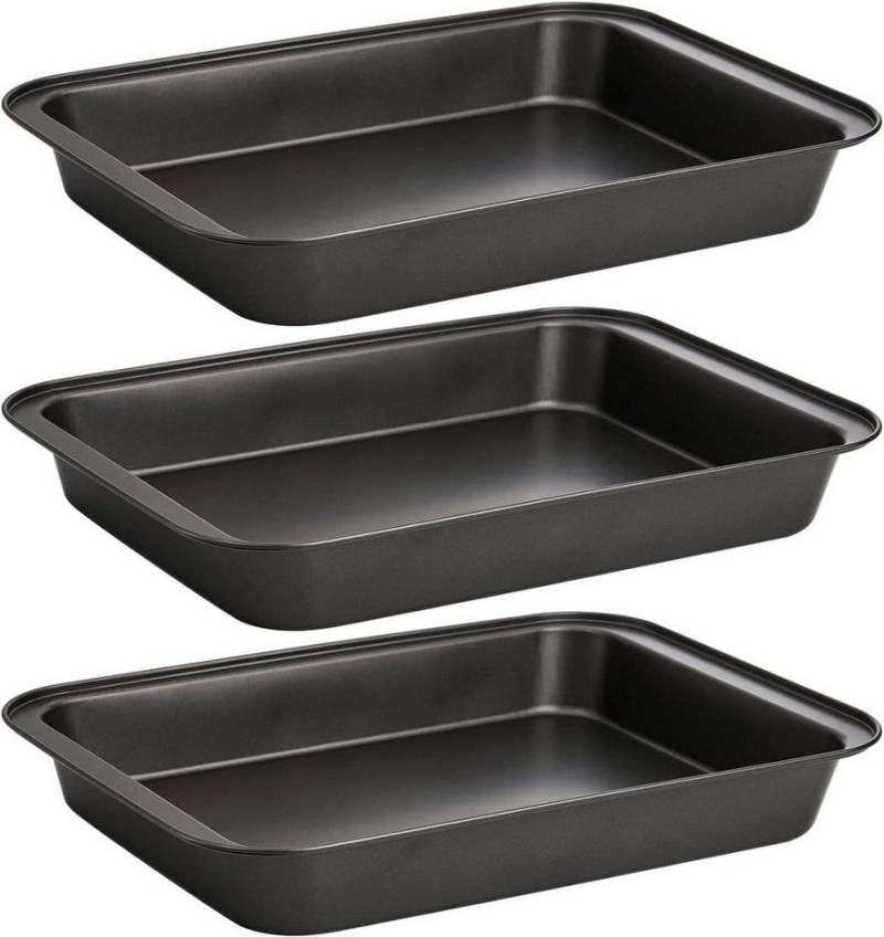 LuxusKollektion Back-Set Rechteckige Antihaft-Backformen 33 x 22,9cm tief, 3 Stück von LuxusKollektion