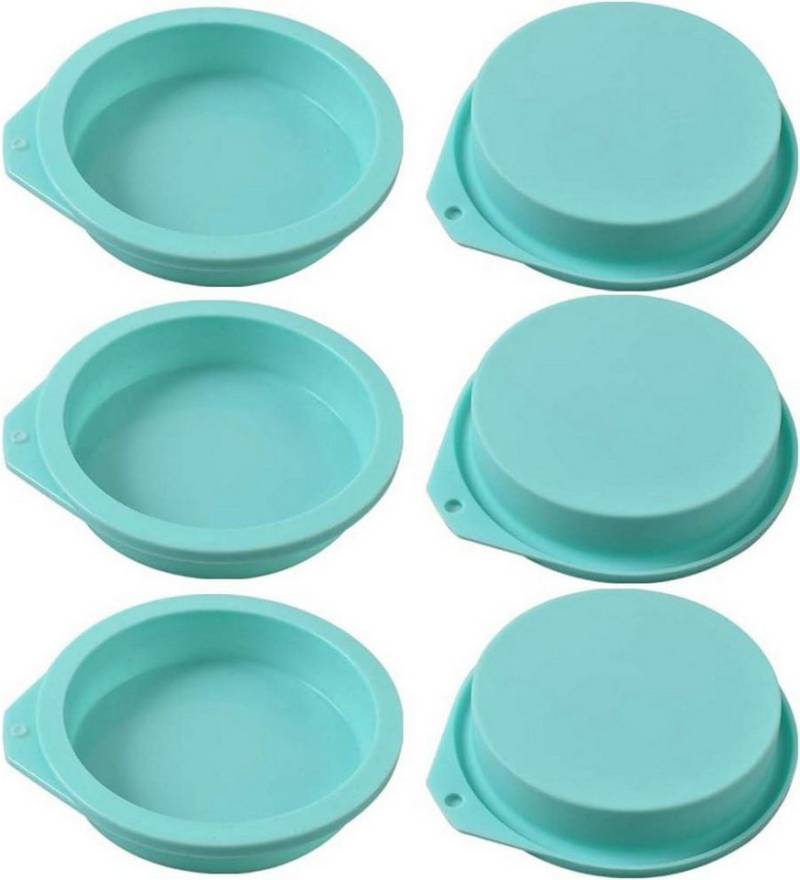 LuxusKollektion Back-Set Silikon-Kuchenformen 6er Pack Antihaft Backform Muffin Harzuntersetzer von LuxusKollektion