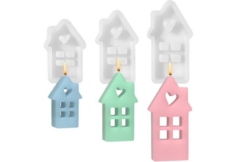 LuxusKollektion Back-Set Silikonform Gießform Haus Fenster Kerzen Seife D(Häuser) von LuxusKollektion