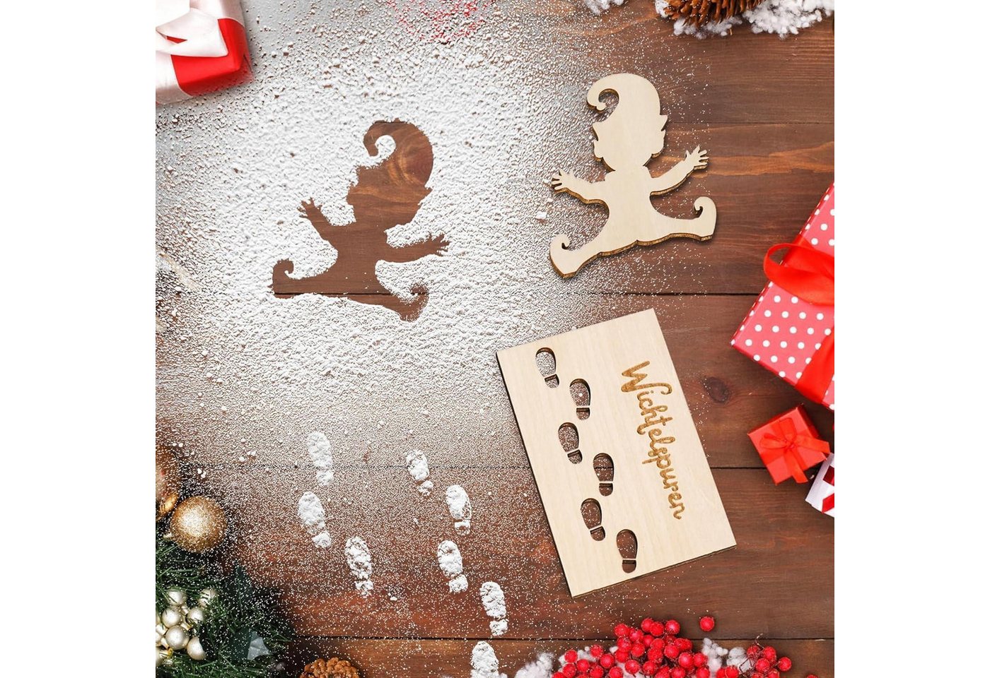 LuxusKollektion Back-Set Wichtelschablone Fußabdrücke Weihnachten Deko Weihnachtswichtel Holz LuxusKollektion Back-Set Wichtelschablone Fußabdrücke Weihnachten Deko Weihnachtswichtel Holz von LuxusKollektion
